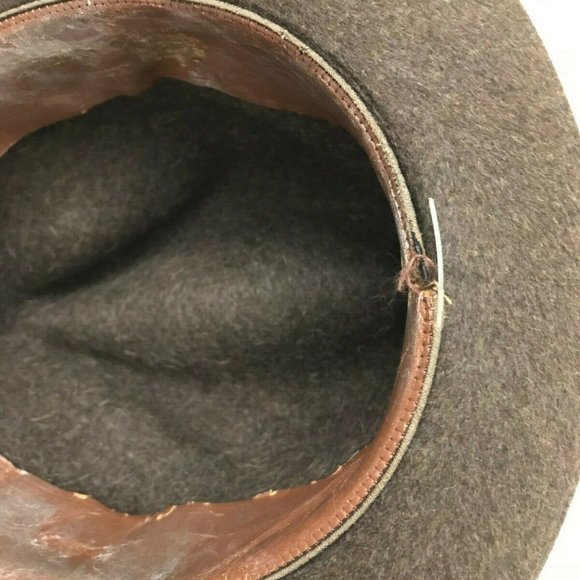 Vintage Royal Stetson Fedora Fur Felt Hat Small Size 6 1/2 Costume Prop - Picture 7 of 7